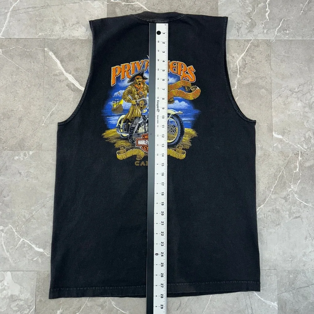 90s Vintage Harley Davidson Graphic Tee Mens Large Sleeveless Canada Polar Bear